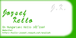 jozsef kello business card